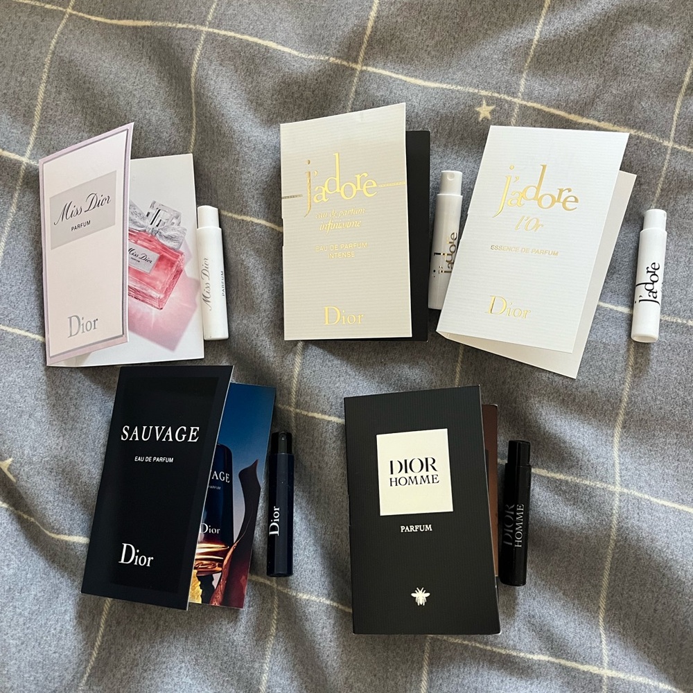 5 Dior Sauvage J'adore Miss Dior Homme Unisex 1ml/0.03oz